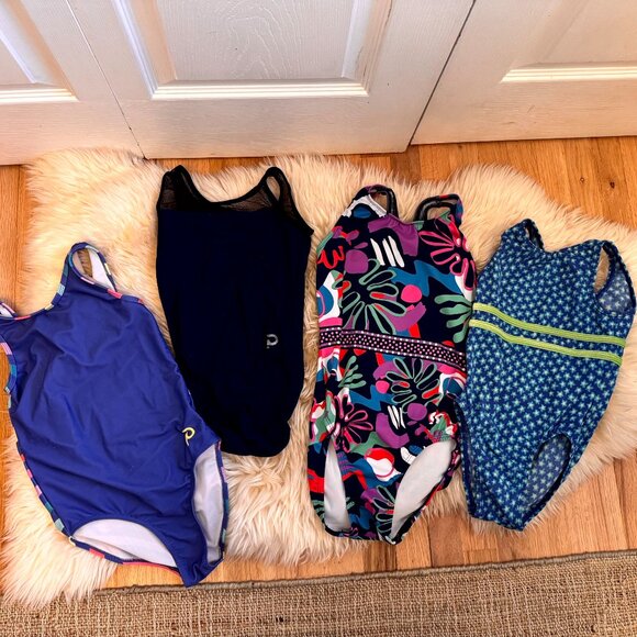 SOLD 4 Girls Leos Lot - Plum and GK Elite - Child Medium-Large - Picture 1 of 13